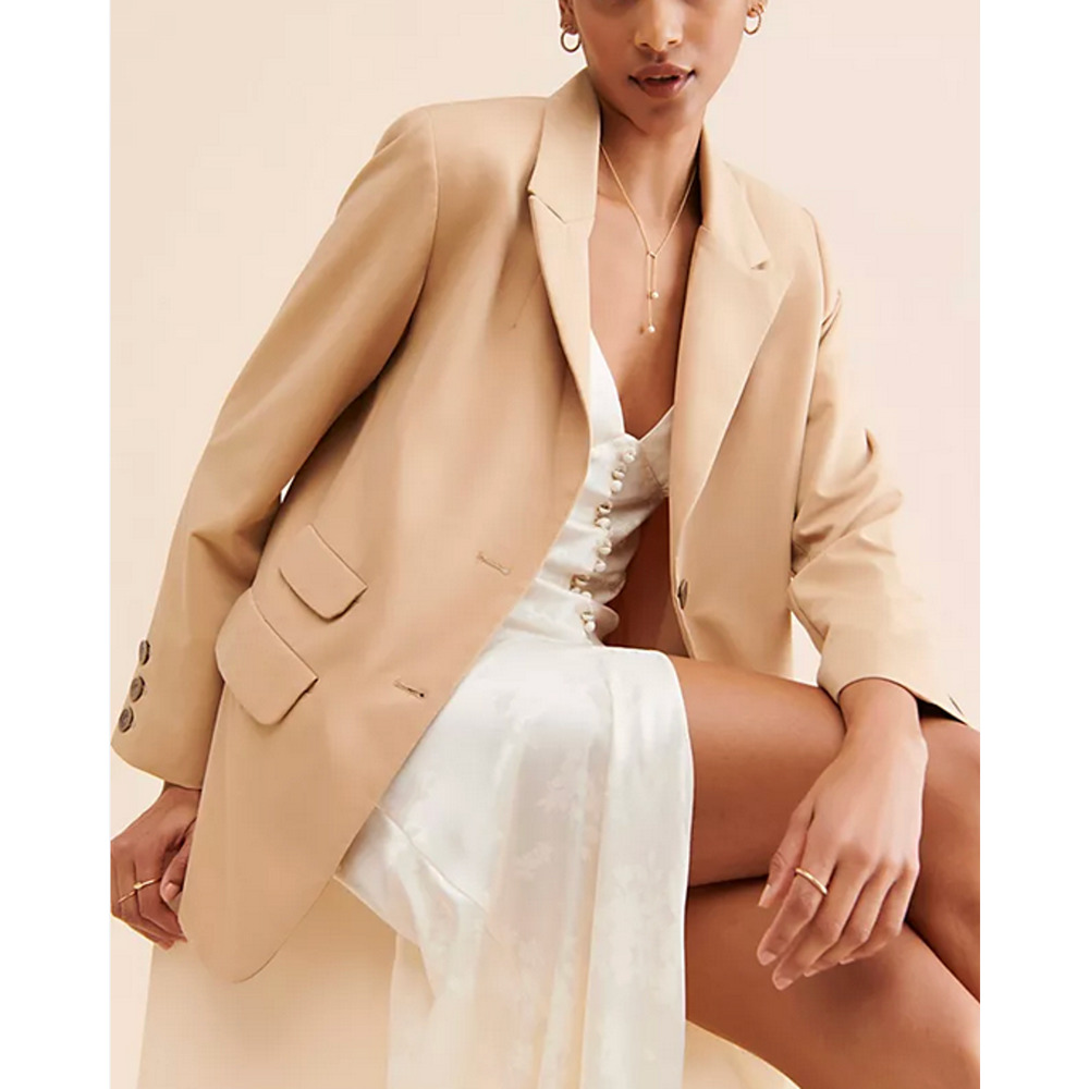 NEW FREE PEOPLE NEUTRAL BOWIE BLAZER JACKET SIZE XS